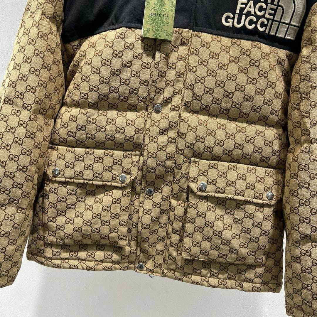 Black and Green Puffer Jacket - Men's