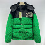 Black and Green Puffer Jacket - Men's