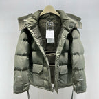 Black and Grey Puffer Jacket - Men's