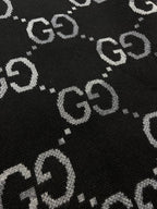 Black Jacquard Monogram Crewneck - Men's