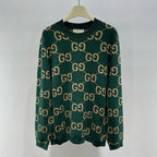 Green Jacquard Monogram Crewneck - Men's