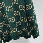 Green Jacquard Monogram Crewneck - Men's