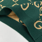 Green Jacquard Monogram Crewneck - Men's
