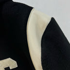 Black Wool Hooded Varsity - Men's