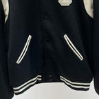 Black Wool Hooded Varsity - Men's