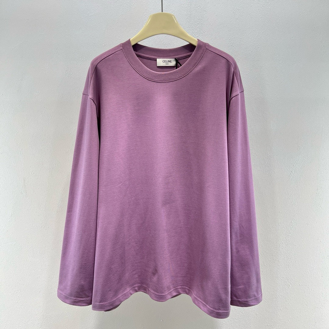 Pink Cotton Plain Crewneck - Men's