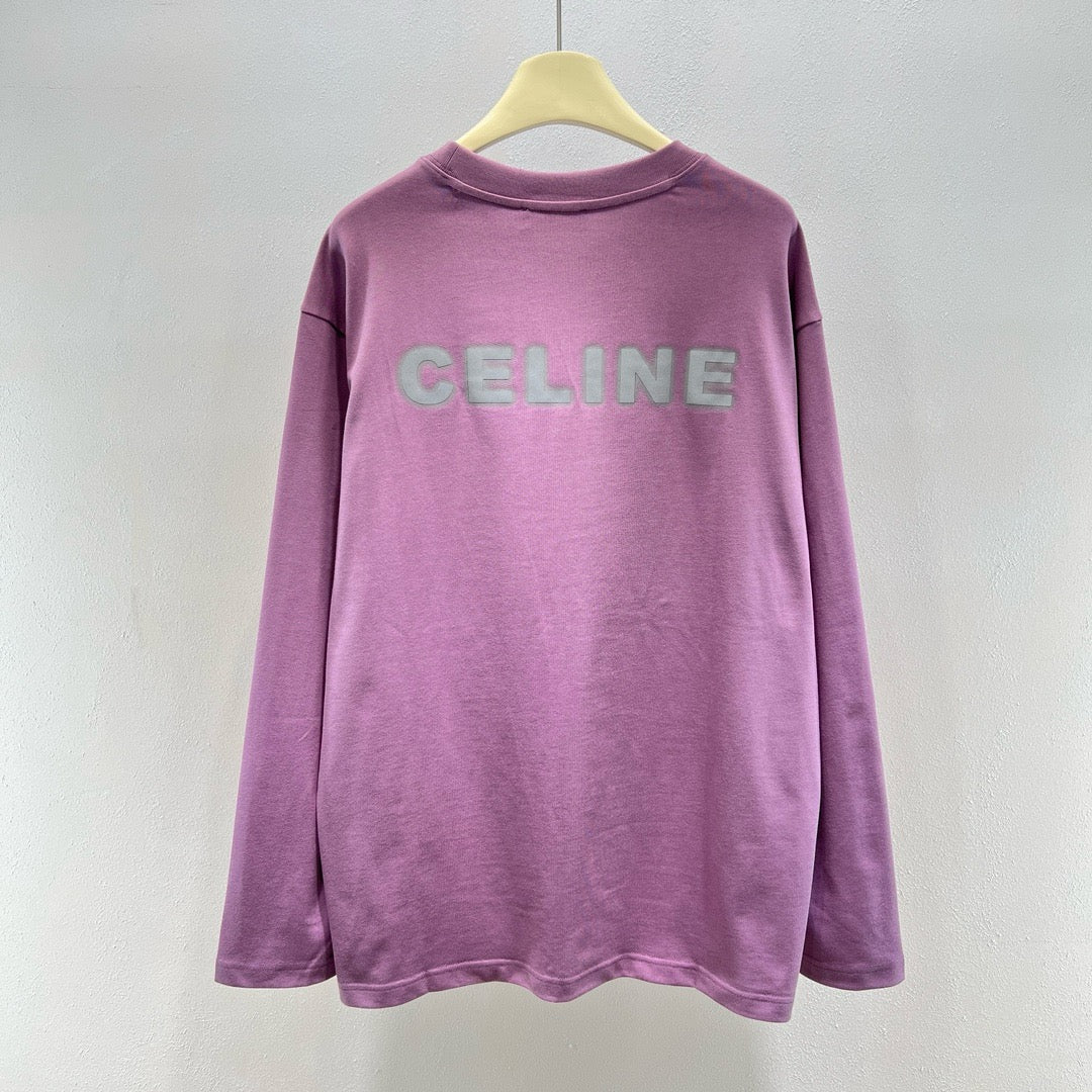 Pink Cotton Plain Crewneck - Men's
