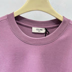 Pink Cotton Plain Crewneck - Men's