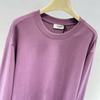 Pink Cotton Plain Crewneck - Men's
