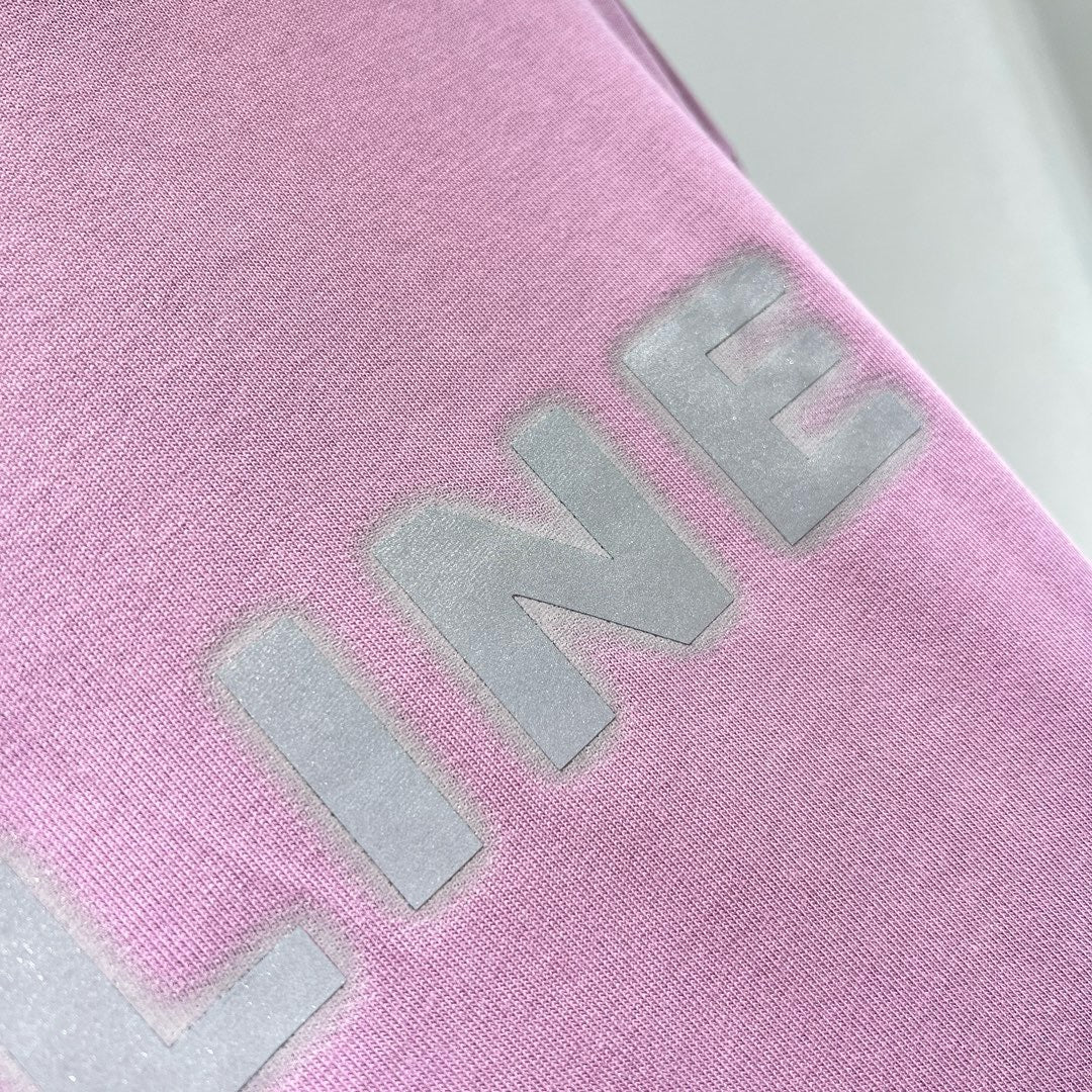 Pink Cotton Plain Crewneck - Men's