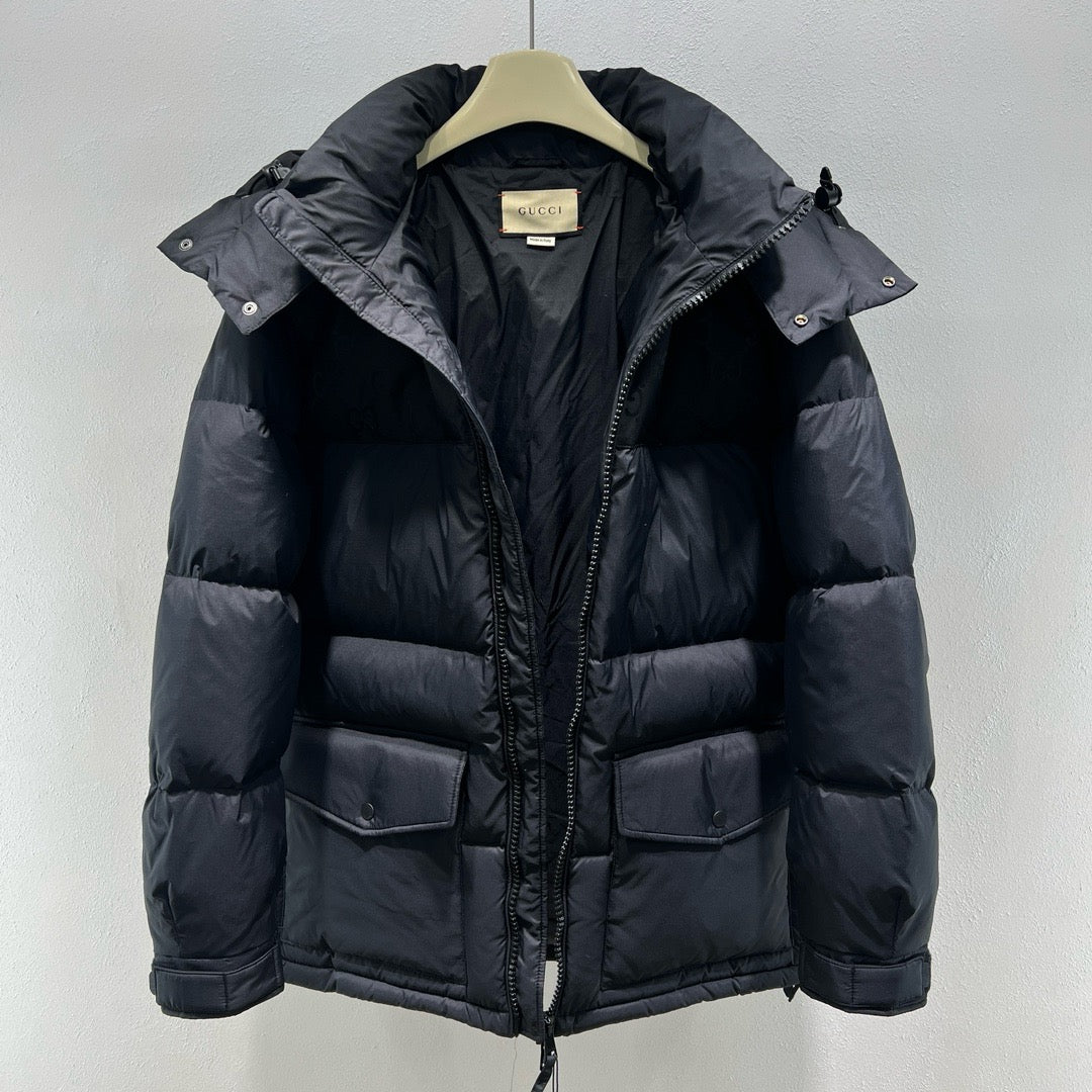Black Puffer Jacket - Men's
