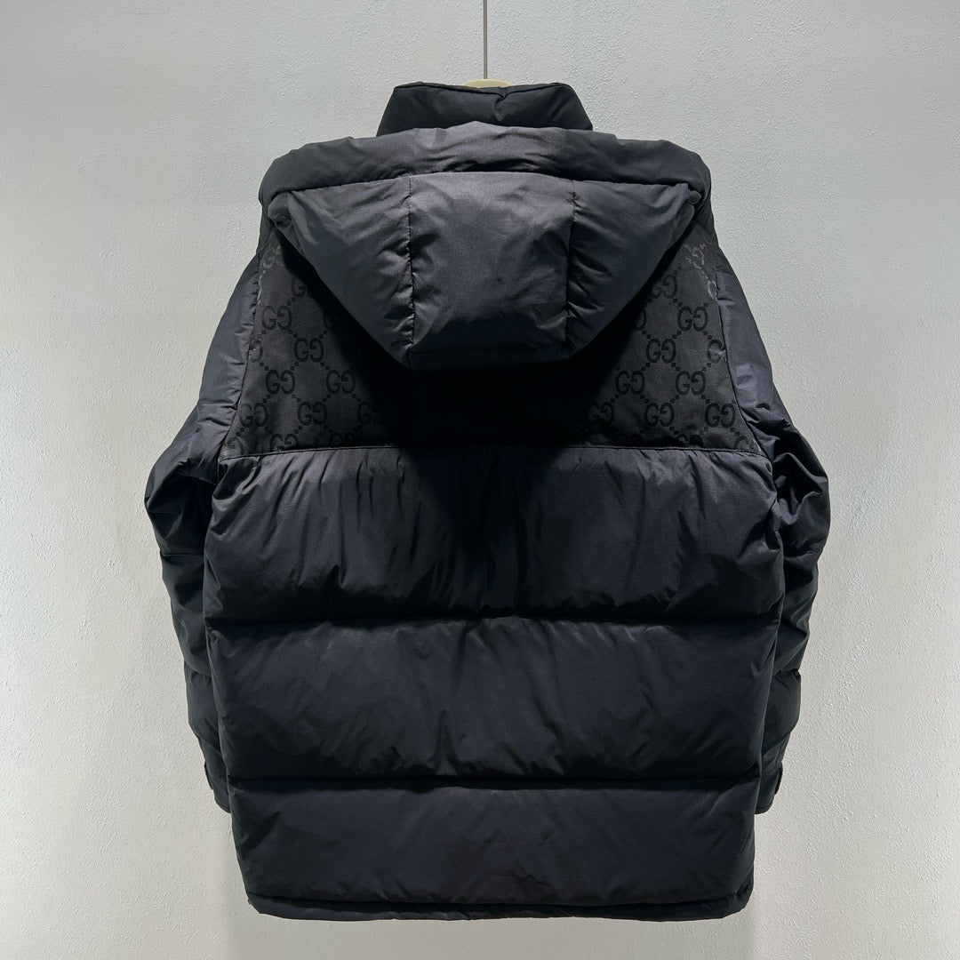Black Puffer Jacket - Men's