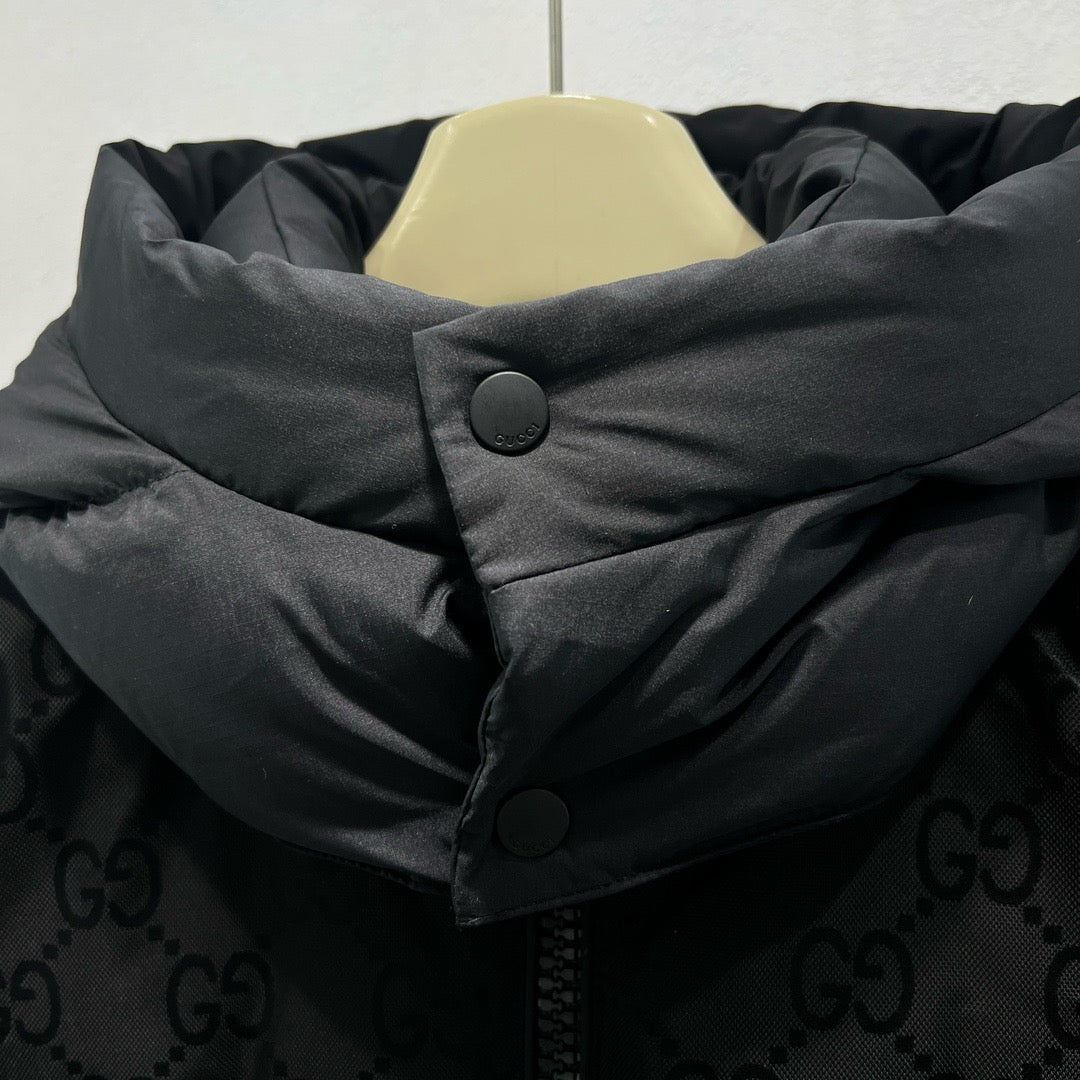 Black Puffer Jacket - Men's