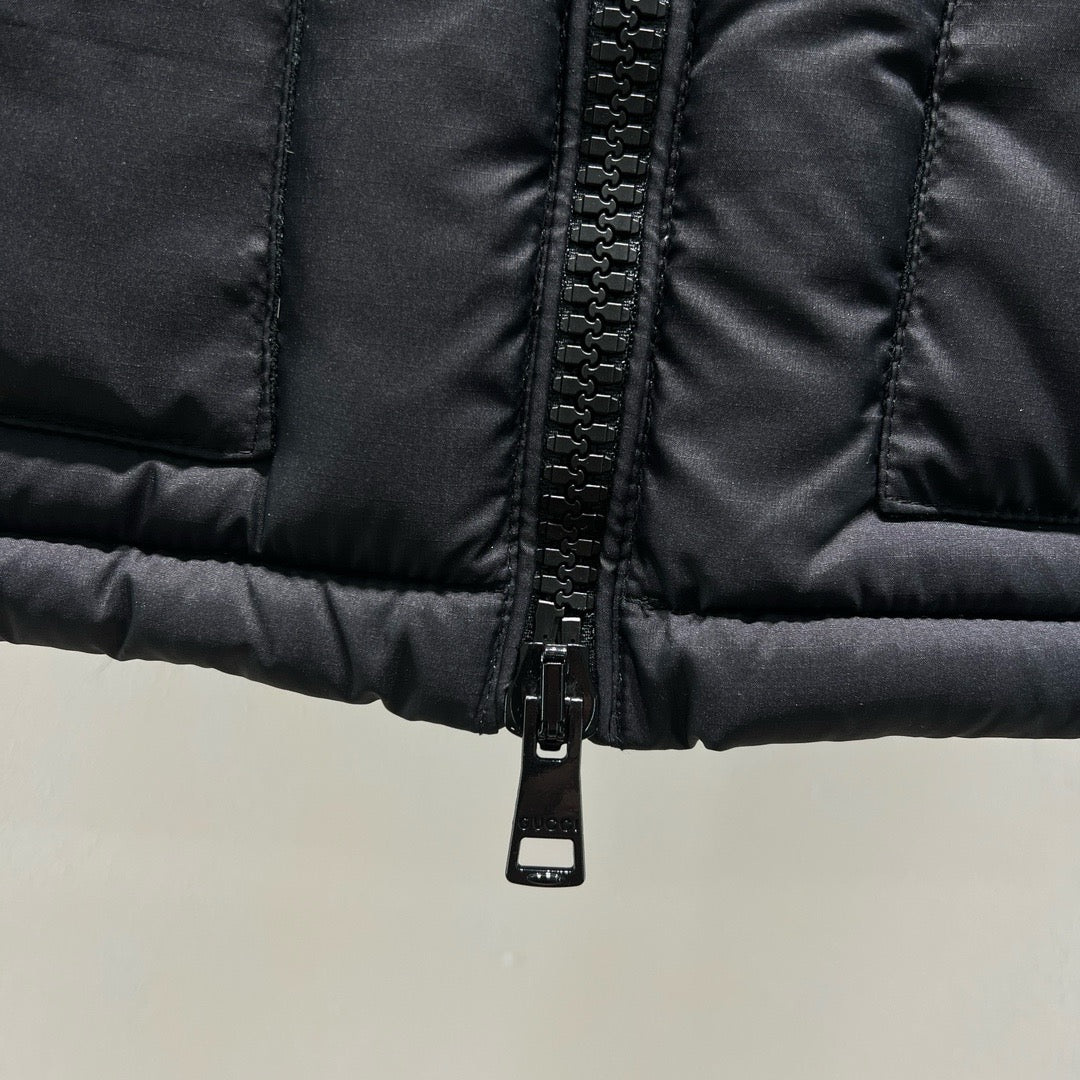 Black Puffer Jacket - Men's