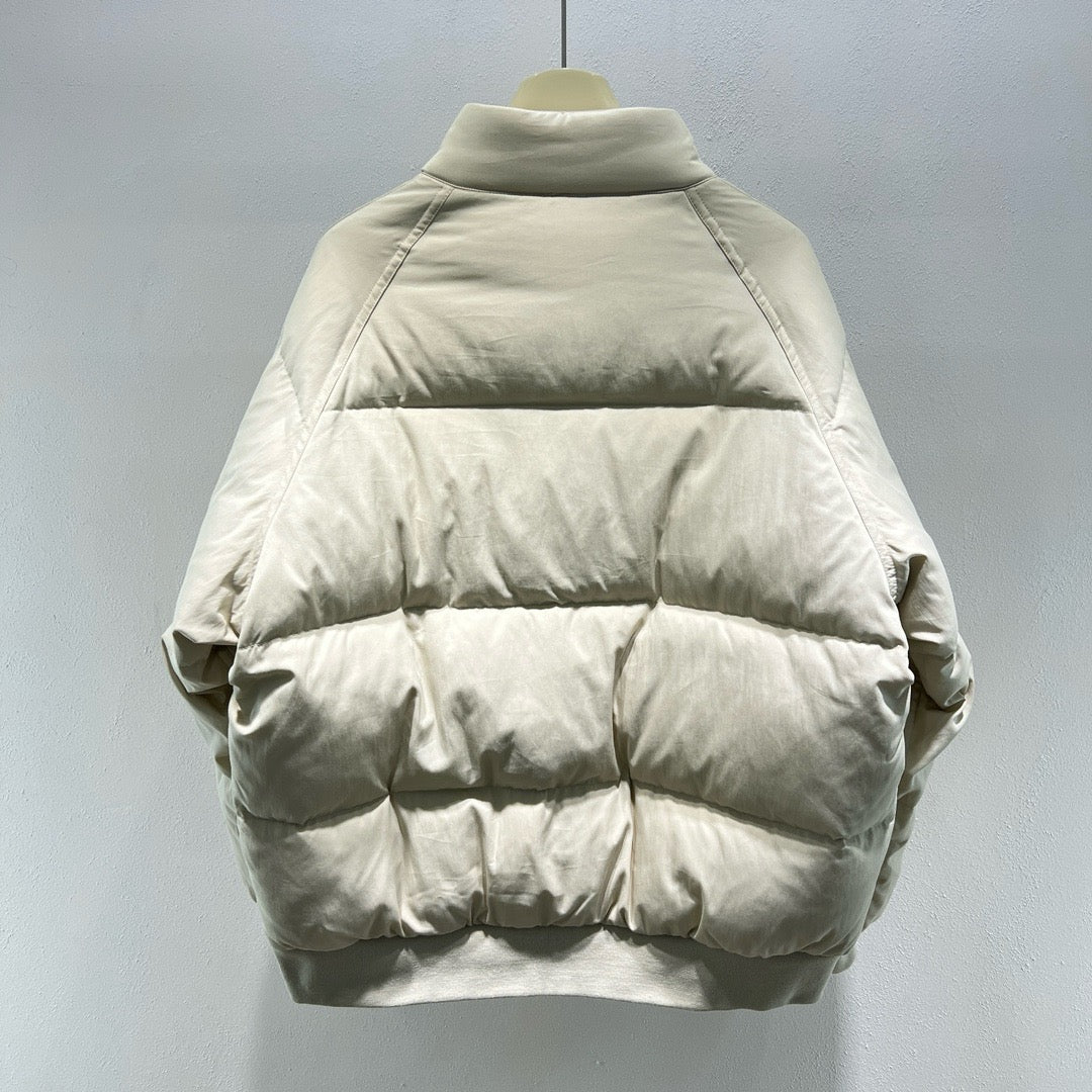 Black and White Puffer Jacket - Men's