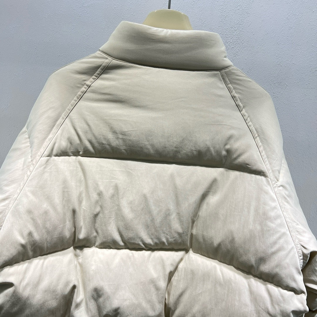 Black and White Puffer Jacket - Men's