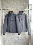 Grey Nylon Down Parka - Men's