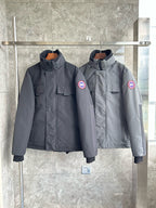 Grey Nylon Down Parka - Men's