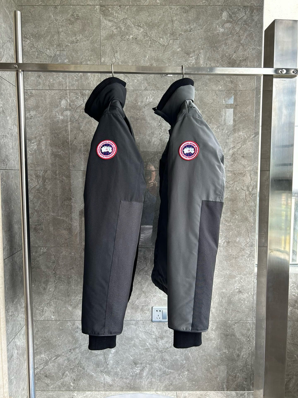 Grey Nylon Down Parka - Men's