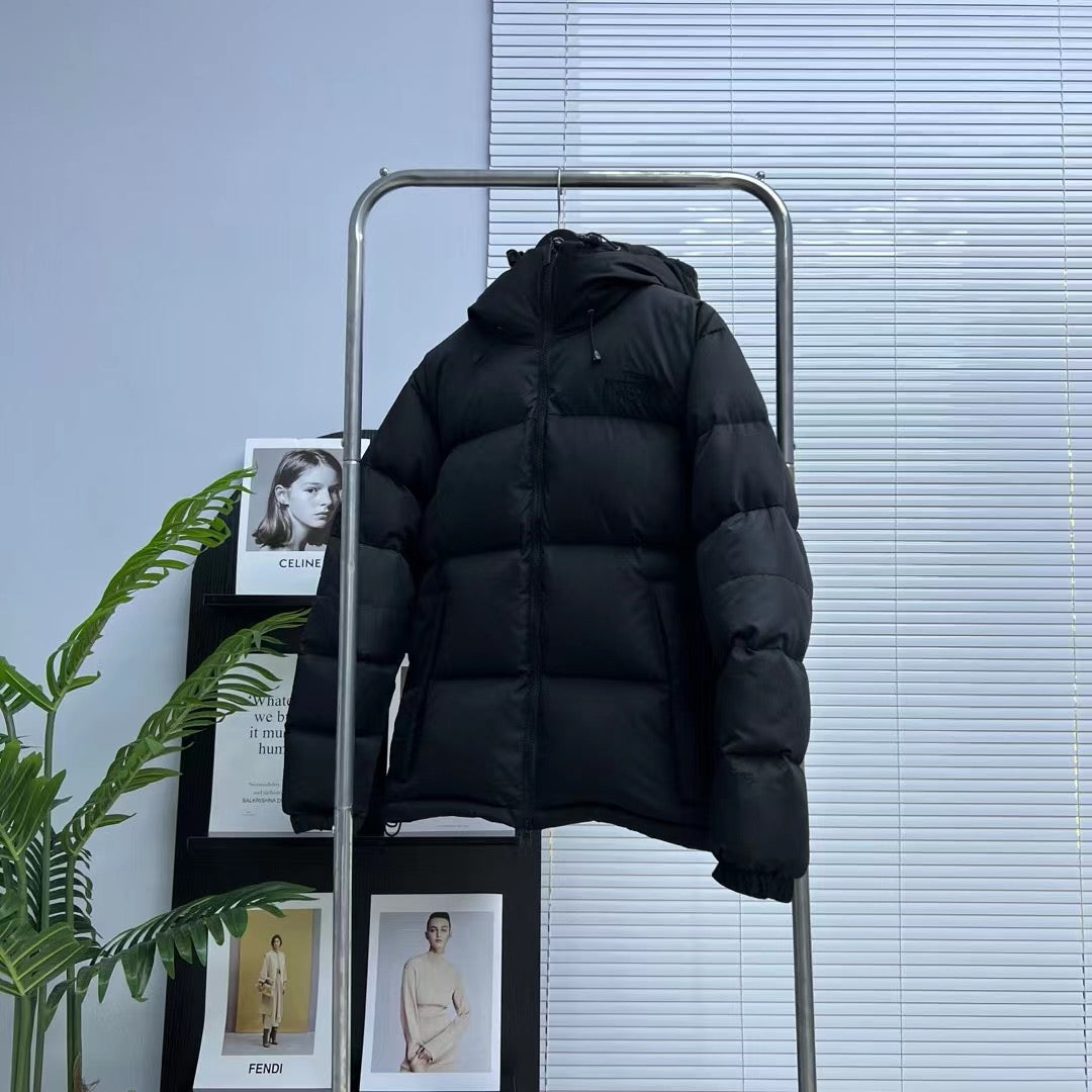 Black and Grey Puffer Jacket - Men's