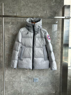 Black and Grey Puffer Jacket - Men's
