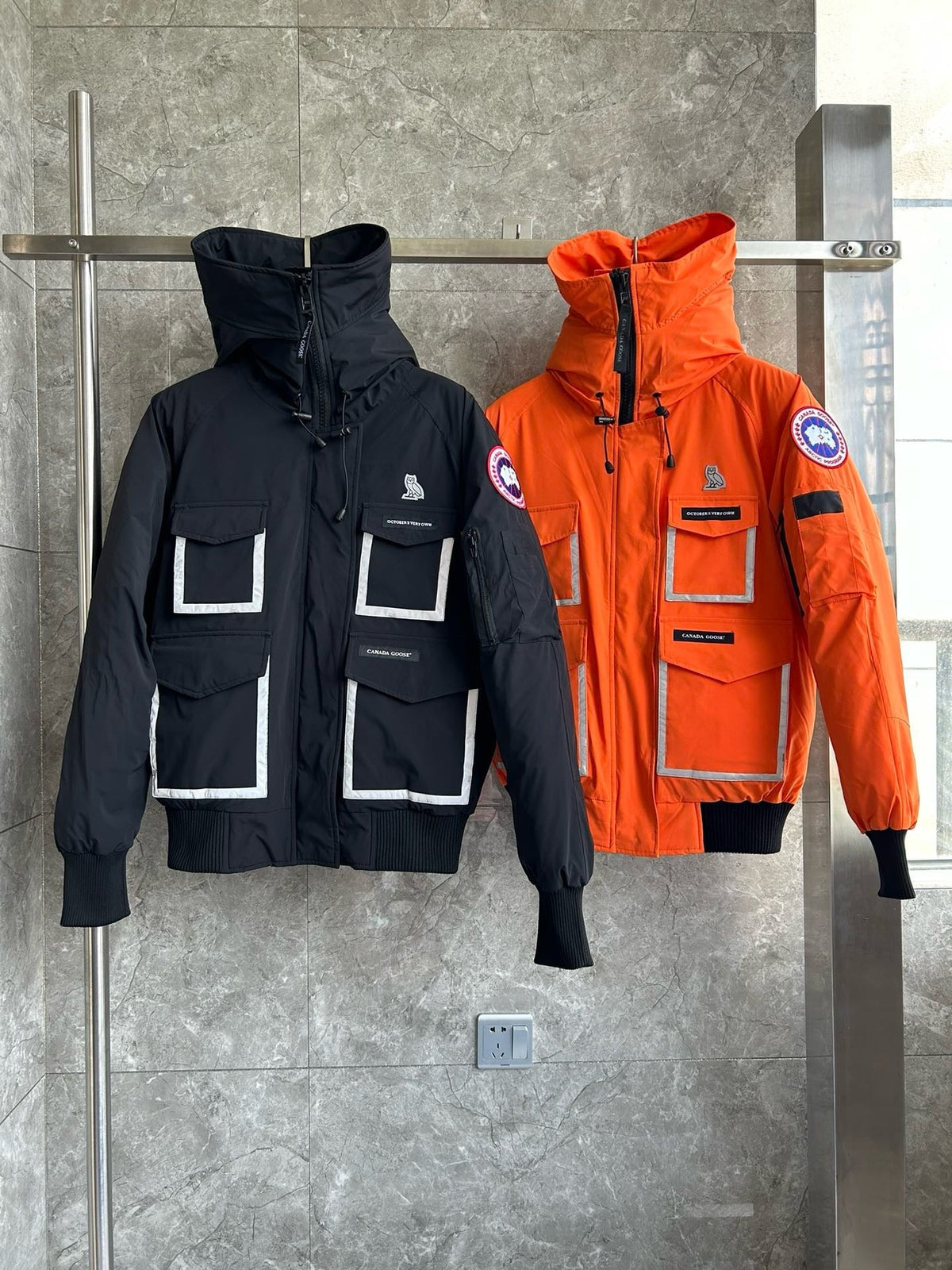 Navy Nylon Technical Parka - Men's