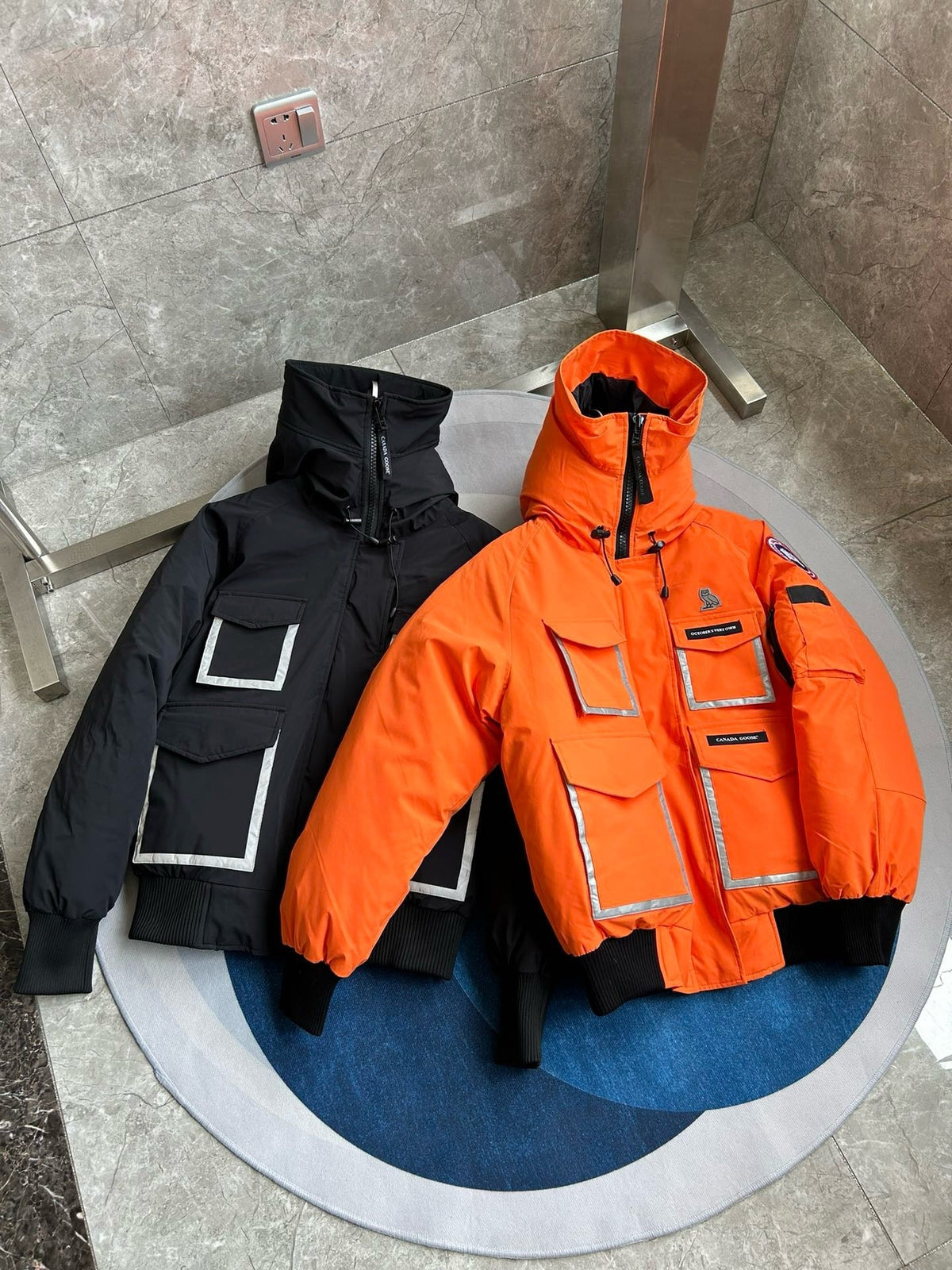 Navy Nylon Technical Parka - Men's