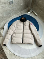Black and White Puffer Jacket - Men's