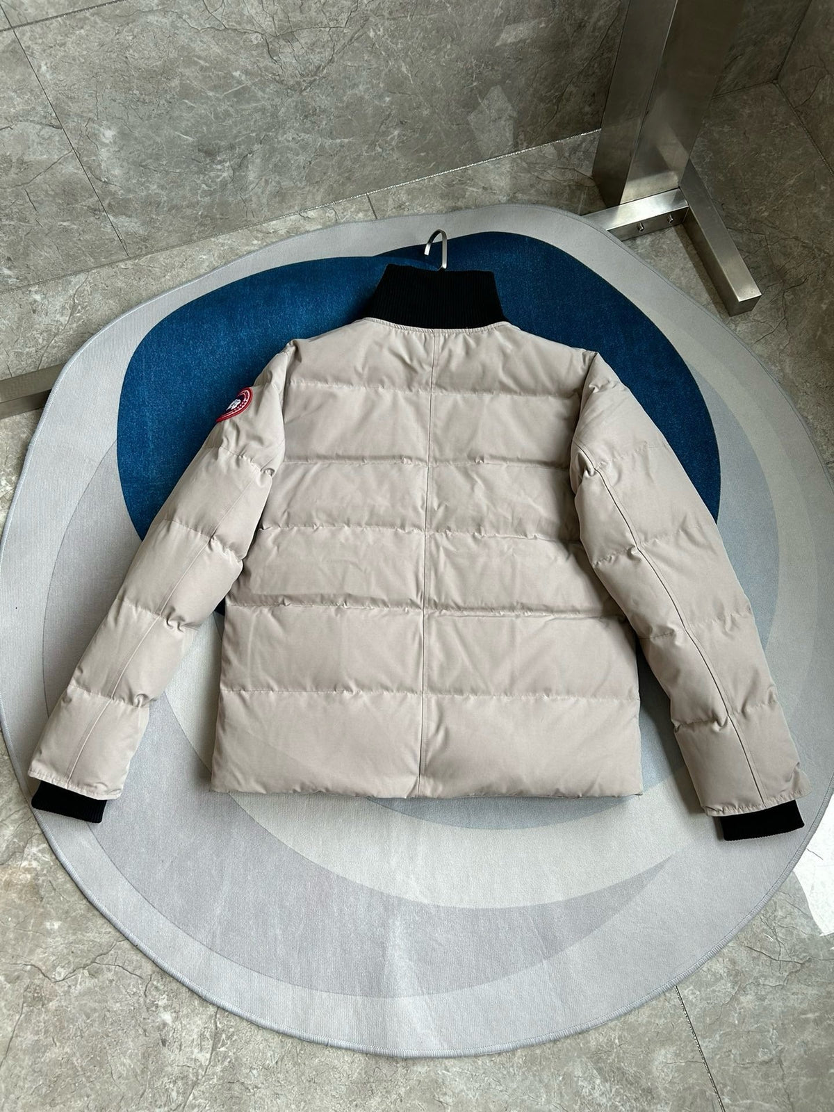 Black and White Puffer Jacket - Men's