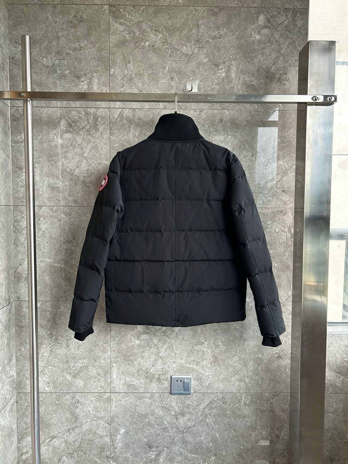 Black and White Puffer Jacket - Men's