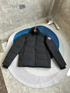 Black and White Puffer Jacket - Men's