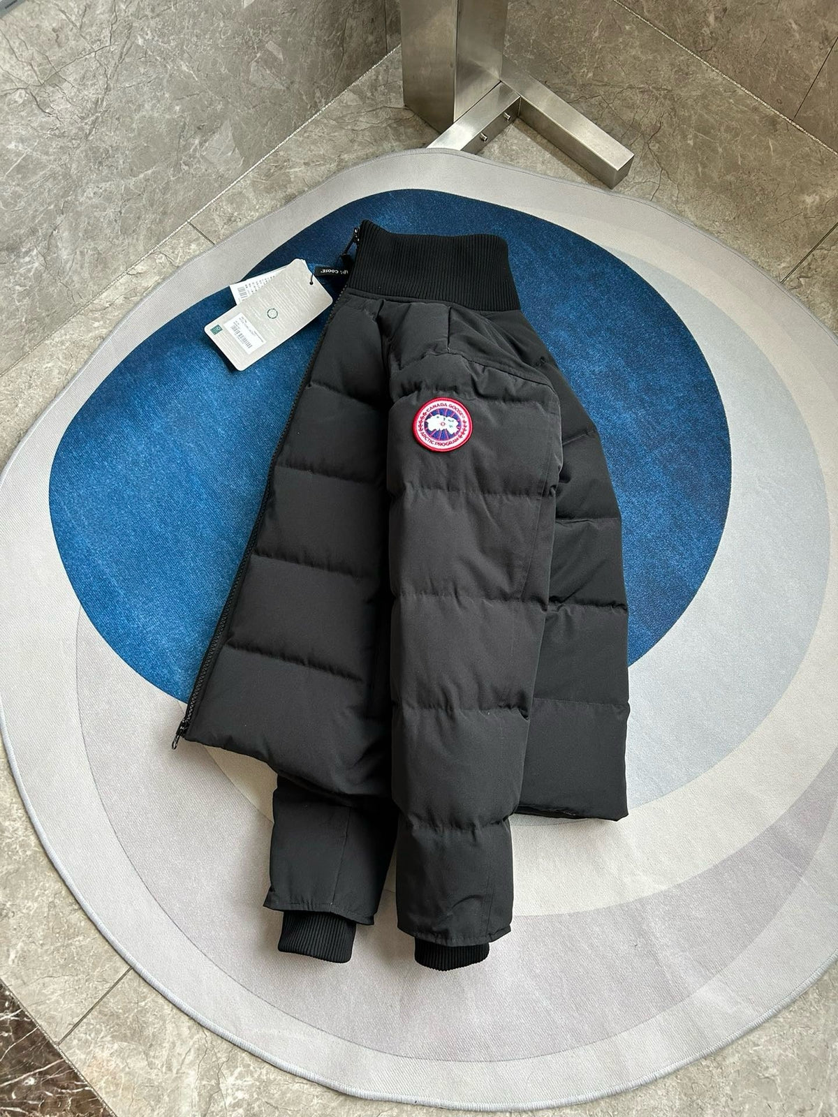 Black and White Puffer Jacket - Men's