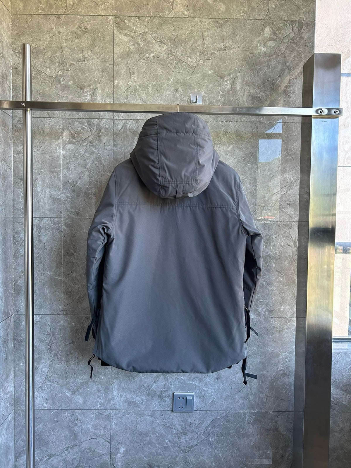 Black and White Puffer Jacket - Men's
