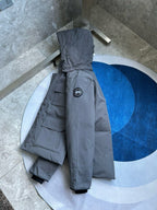 Black and White Puffer Jacket - Men's