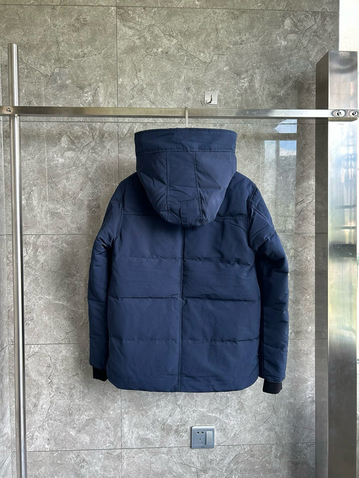 Black and White Puffer Jacket - Men's