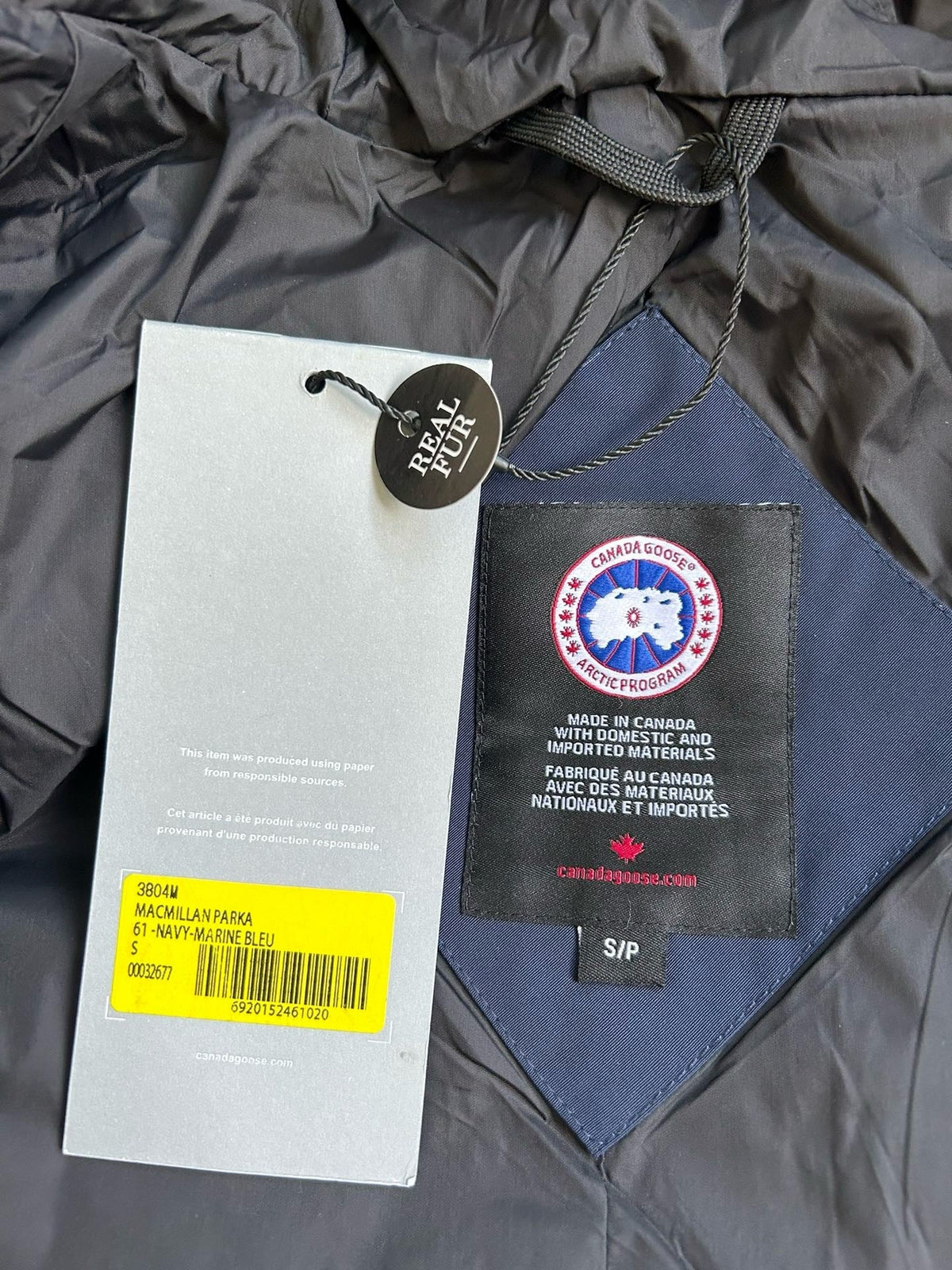 Black and White Puffer Jacket - Men's
