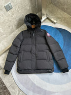 Black and White Puffer Jacket - Men's