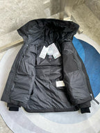 Black and White Puffer Jacket - Men's