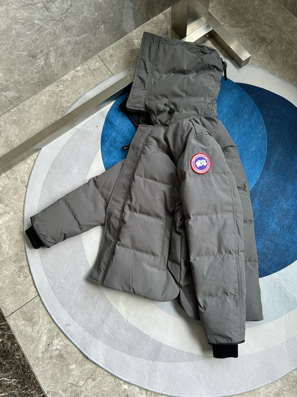 Black and White Puffer Jacket - Men's