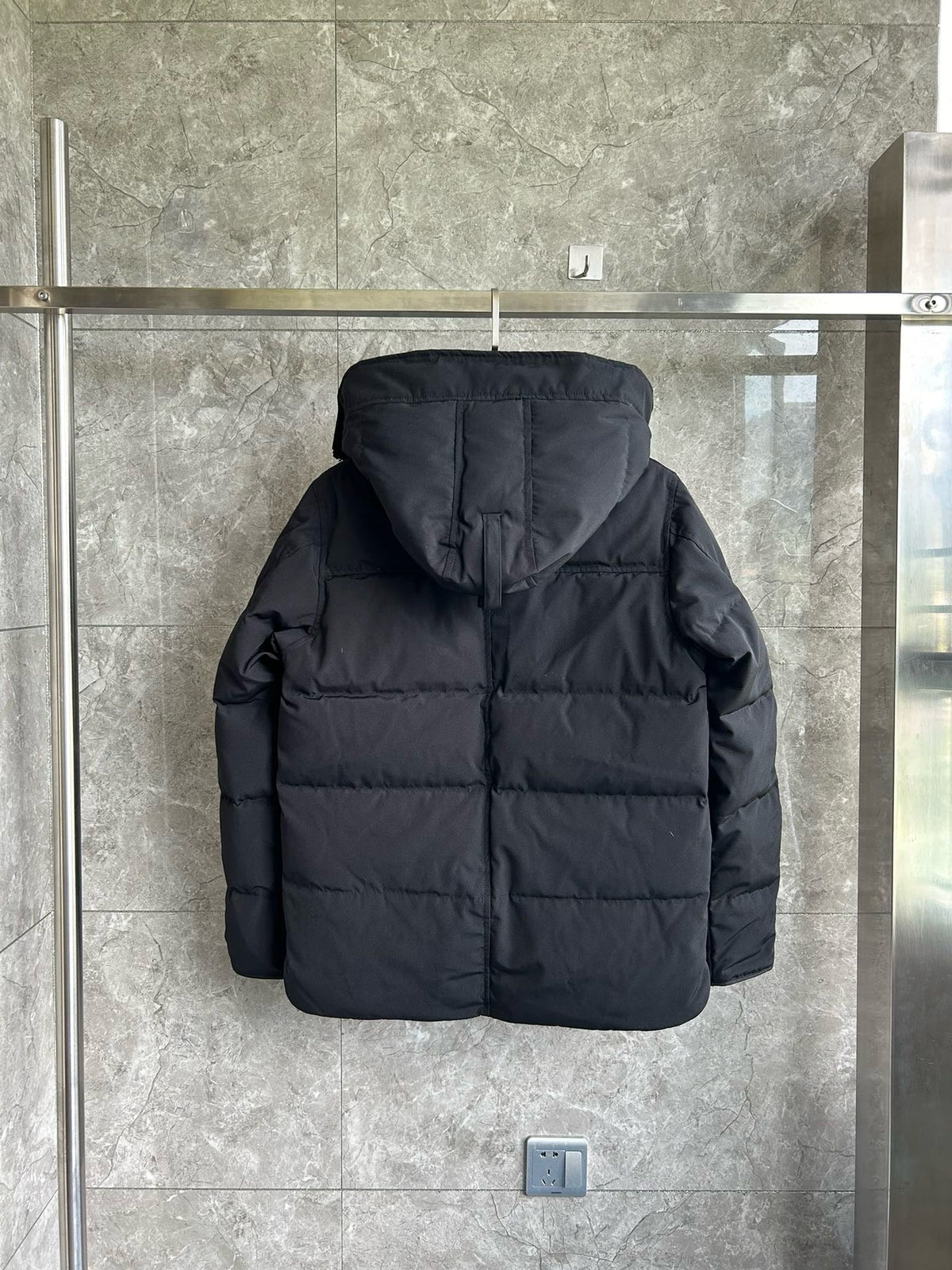 Black and White Puffer Jacket - Men's