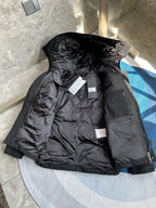 Black and White Puffer Jacket - Men's