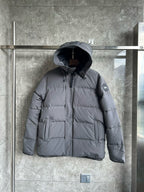 Black and White Puffer Jacket - Men's