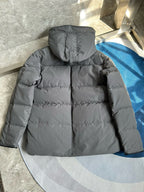 Black and White Puffer Jacket - Men's