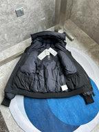 Black Nylon Hooded Puffer - Men's