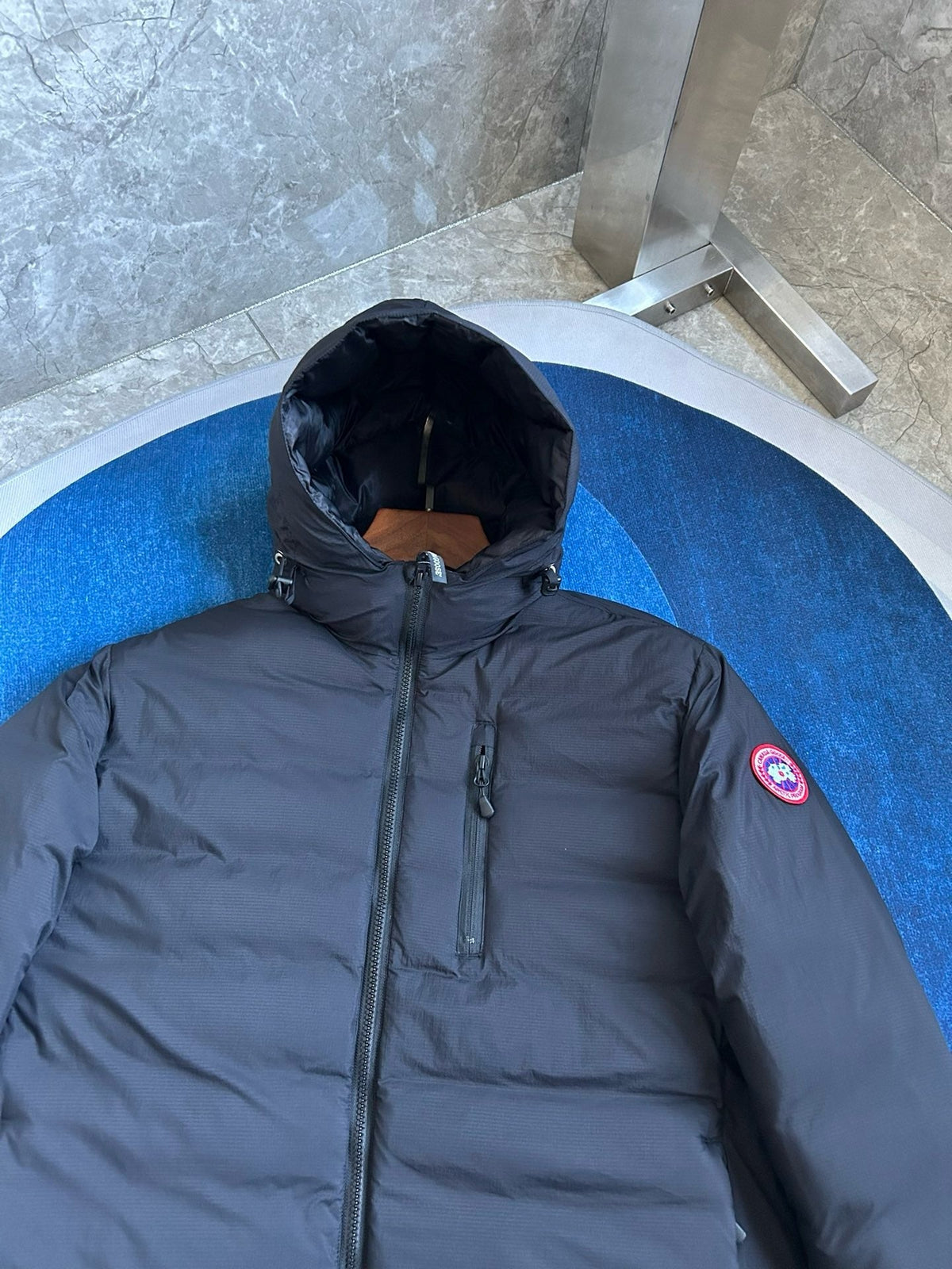 Black and White Puffer Jacket - Men's