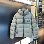 Black and Grey Puffer Jacket - Men's