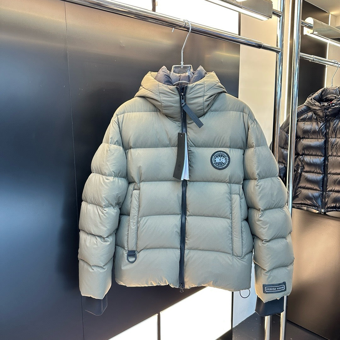 Black and Grey Puffer Jacket - Men's