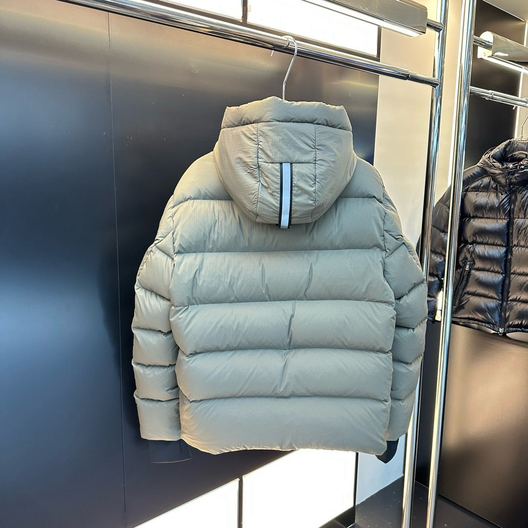 Black and Grey Puffer Jacket - Men's