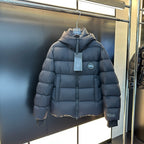 Black and Grey Puffer Jacket - Men's