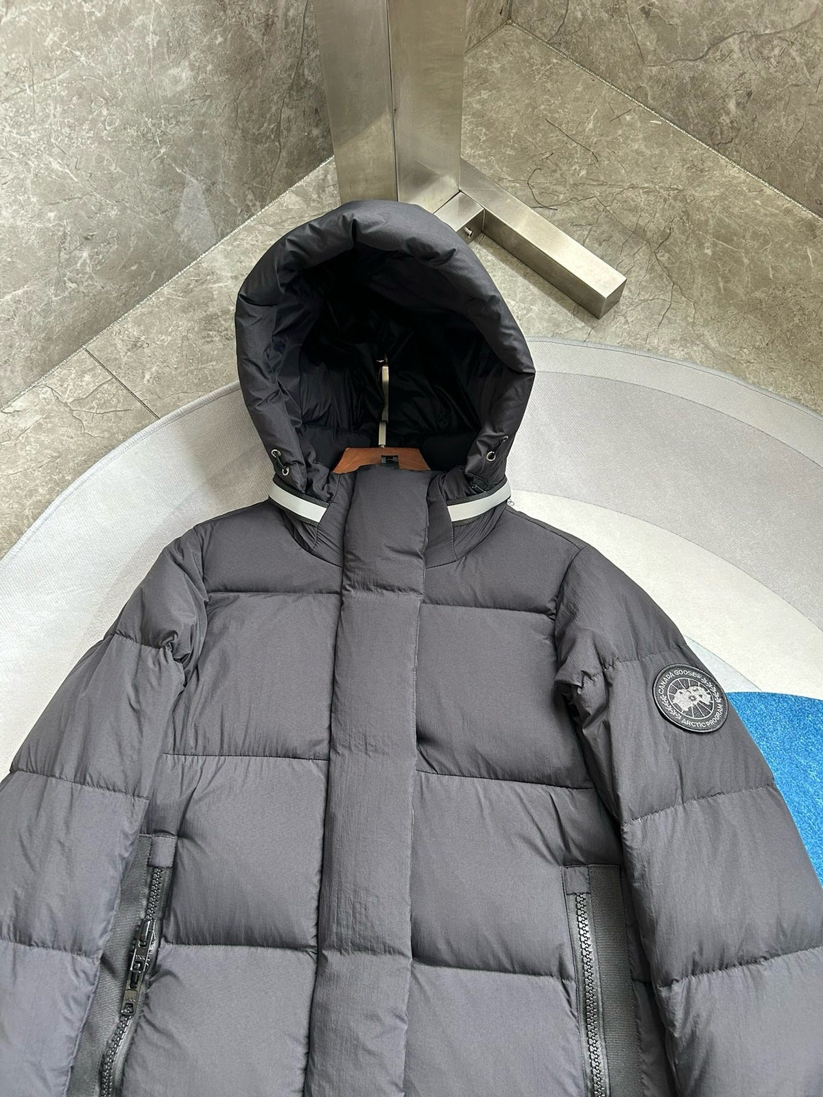 Black and White Parka - Men's